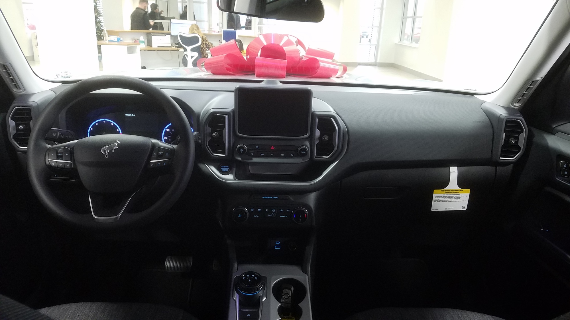 2022 Ford Bronco Sport interior/dash, dealership delivery photo